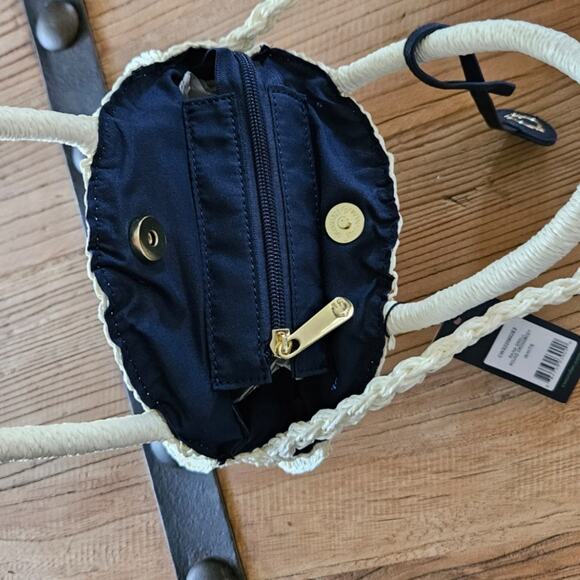 C. Wonder Small Round Crossbody Raina Bag Natural Straw - Picture 7 of 8